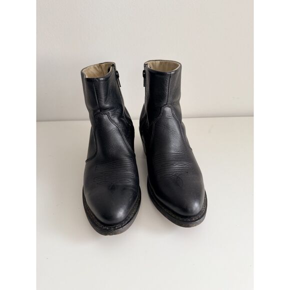 Durango DB950 Men\'s 7.5EE Black Leather Side Zip Western Ankle Cowboy Boots USA main image 4